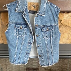 Faconnable Classic Blue Denim Vest